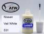 Preview: Nissan, Vail White, 531: 20ml Lackstift, von ATW Autoteile West.